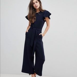 Navy Culotte Jumpsuit